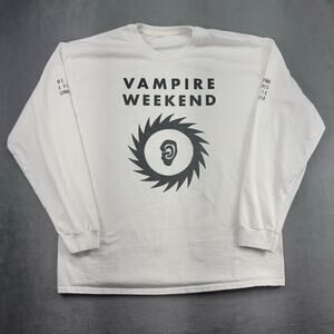Vampire Weekend Long Sleeve Band Shirt Men's XL White Observatory in Santa Ana